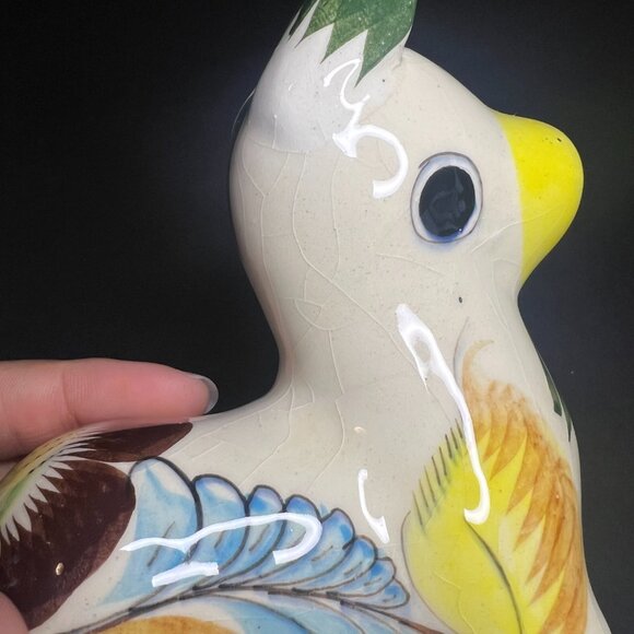 Vintage Mexican Tonala Hand Painted Pottery Ceramic Donkey Folk Art Figure 6.25" - Picture 9 of 9